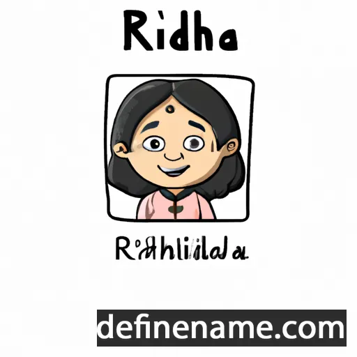 cartoon of the name Riddhila