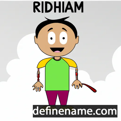 cartoon of the name Riddhiman