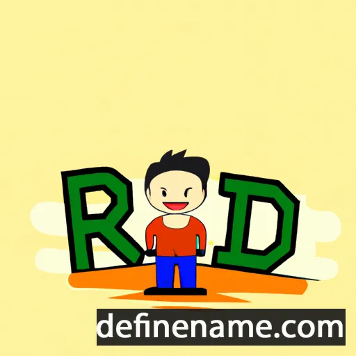 cartoon of the name Ridho