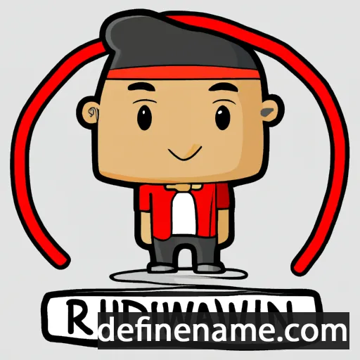 cartoon of the name Ridhwan