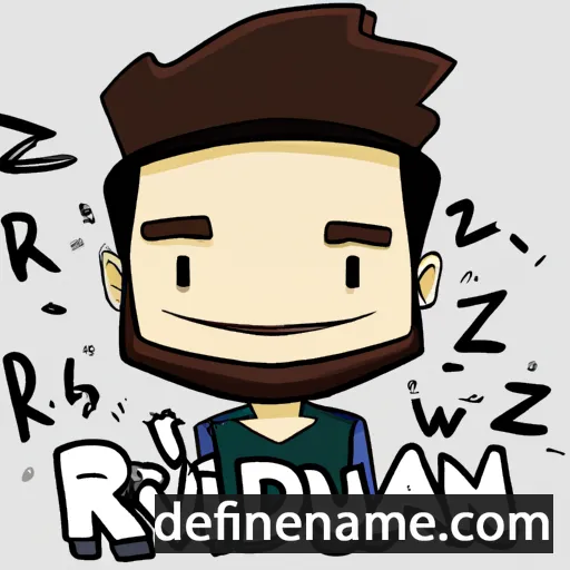 cartoon of the name Ridzwan