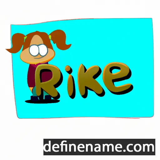 cartoon of the name Rieneke