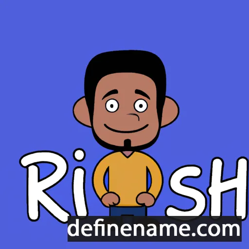 cartoon of the name Rijesh