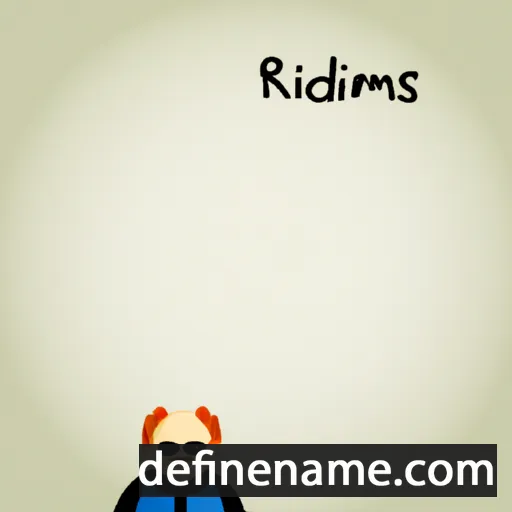 cartoon of the name Rimvaldas