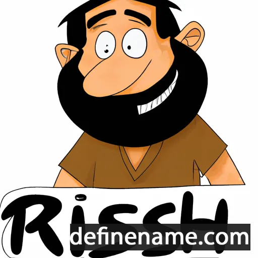 cartoon of the name Rish