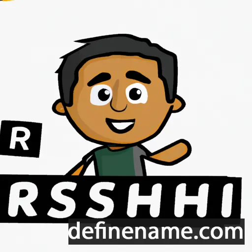 cartoon of the name Rishabh