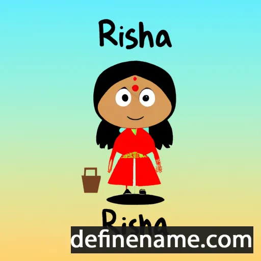 cartoon of the name Rishma