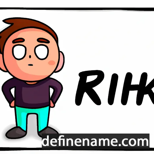 cartoon of the name Rithwik