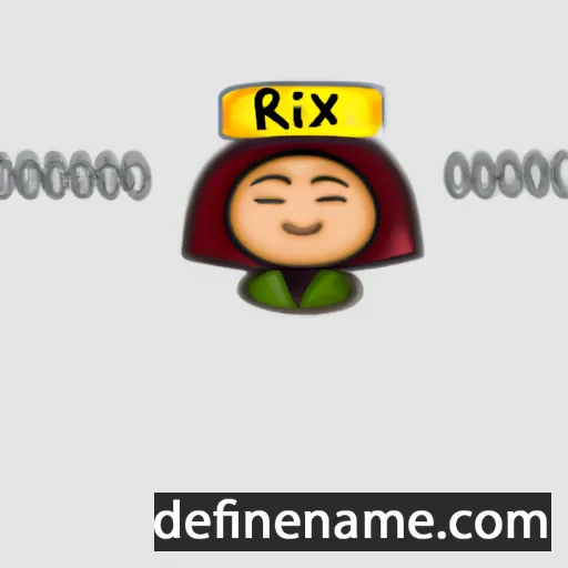 cartoon of the name Rixa