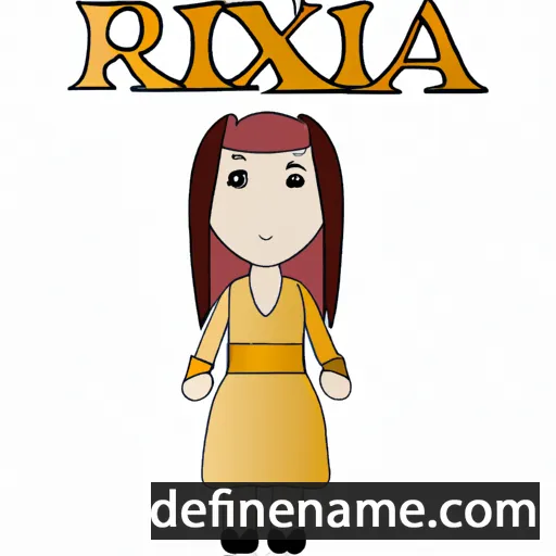 cartoon of the name Rixia