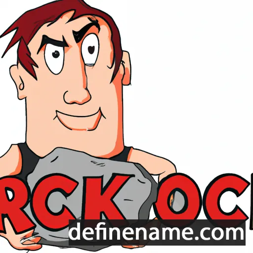 cartoon of the name Rock