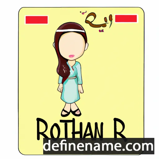 cartoon of the name Rohaifah