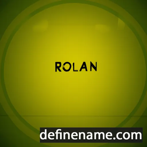 cartoon of the name Rollan