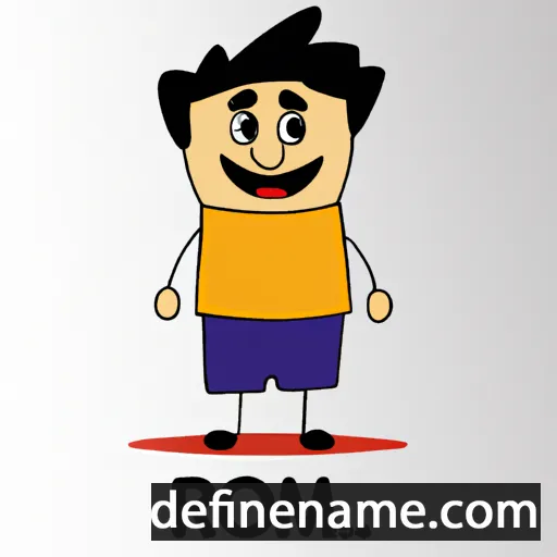 cartoon of the name Romil