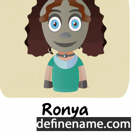 cartoon of the name Roniya