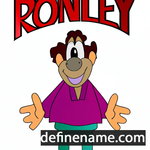 cartoon of the name Ronley