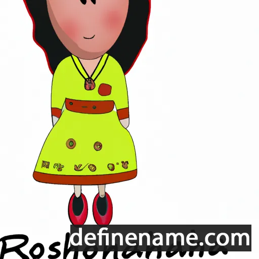 cartoon of the name Roshana