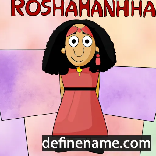 cartoon of the name Roshanna