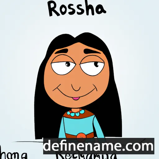 cartoon of the name Roshna