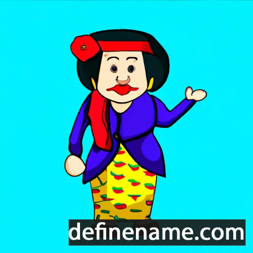 cartoon of the name Rosmawati