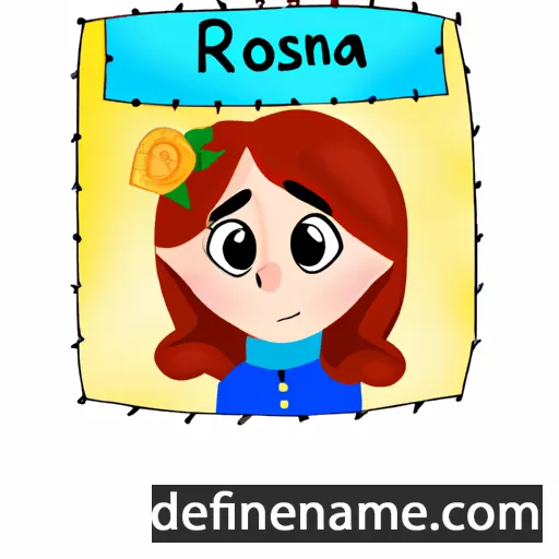 cartoon of the name Rosna