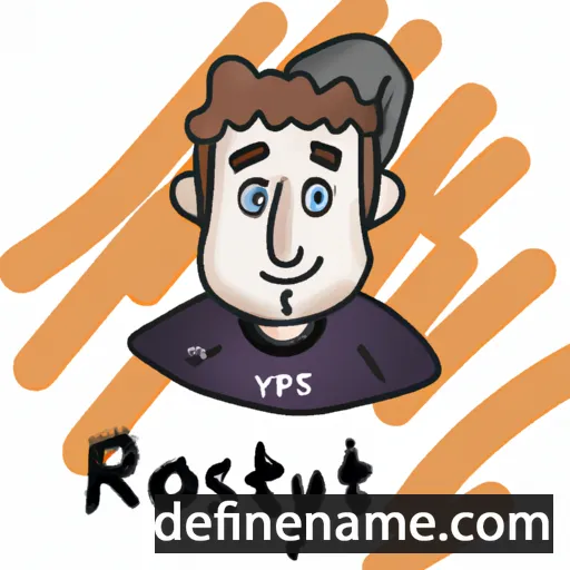 cartoon of the name Rostyn