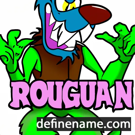 cartoon of the name Rougarou