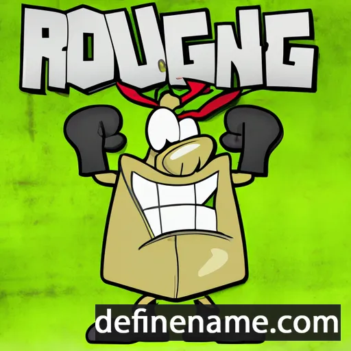 cartoon of the name Rougned