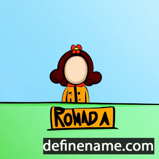 cartoon of the name Rowaida