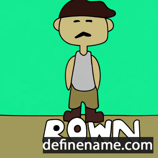 cartoon of the name Rowin