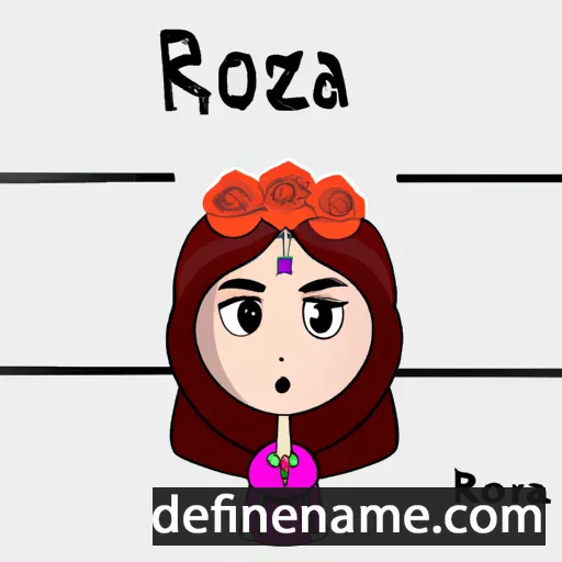 cartoon of the name Roza