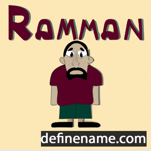 cartoon of the name Rraman