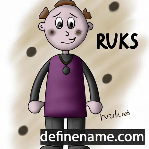 cartoon of the name Rūkas