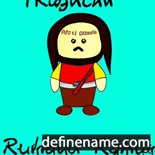 cartoon of the name Ruadhagáin