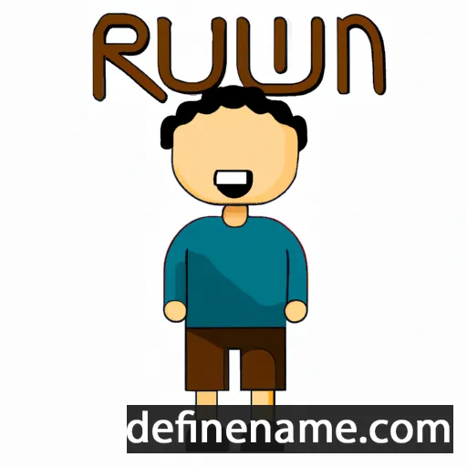 cartoon of the name Ruan