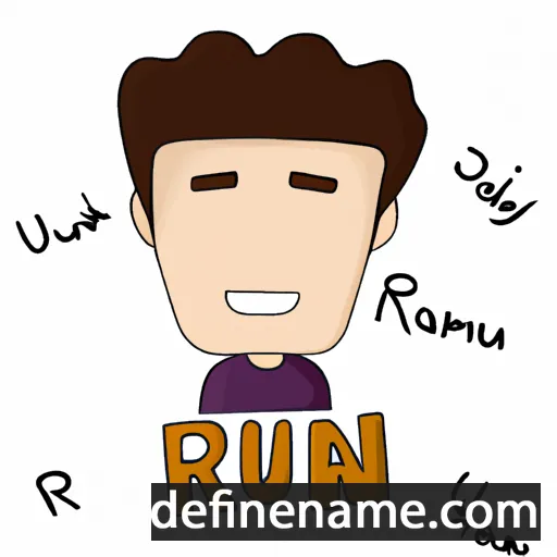 cartoon of the name Ruan