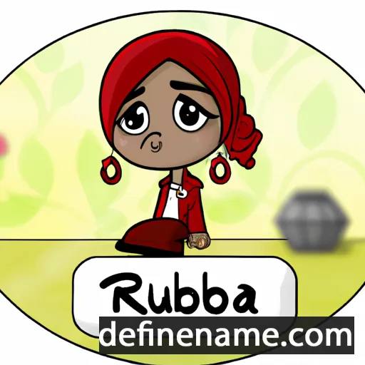 cartoon of the name Rubeena