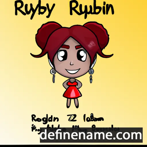 cartoon of the name Rubylyn