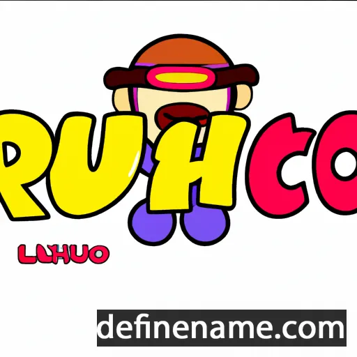 cartoon of the name Ruchao