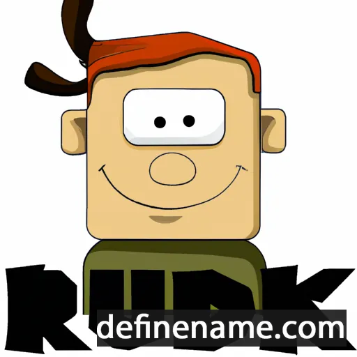 cartoon of the name Rudek