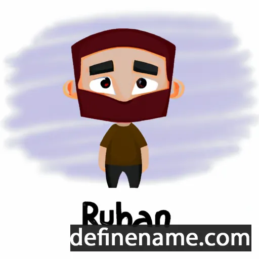 cartoon of the name Ruhan