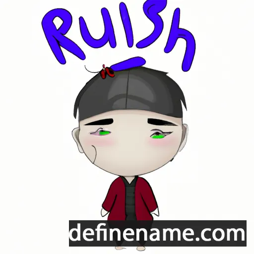 cartoon of the name Ruishi