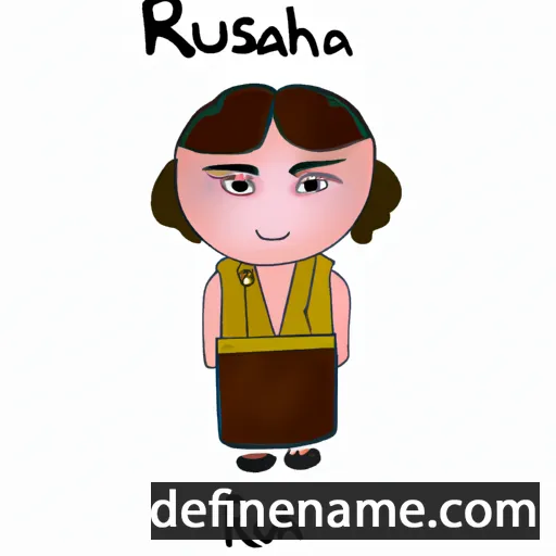 cartoon of the name Ruksana