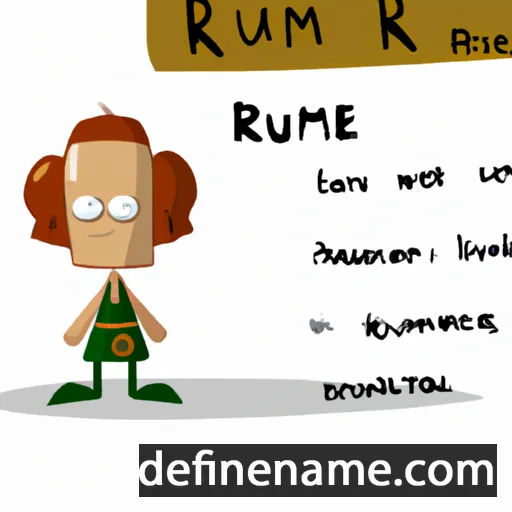 cartoon of the name Rumer