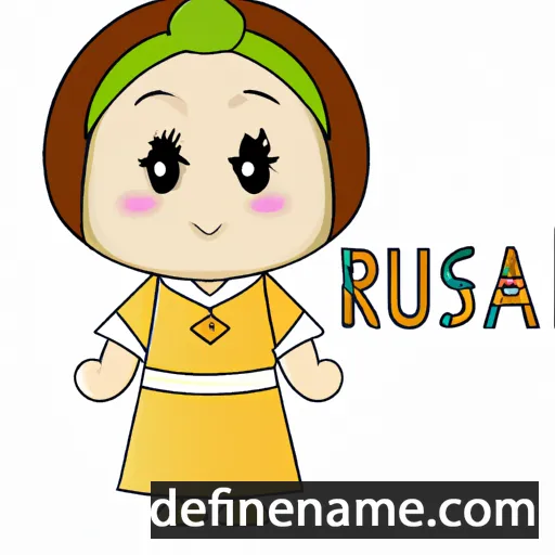 cartoon of the name Rumisa