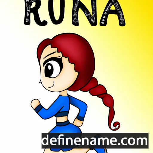 cartoon of the name Runá