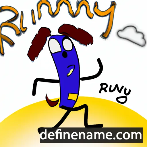 cartoon of the name Runný