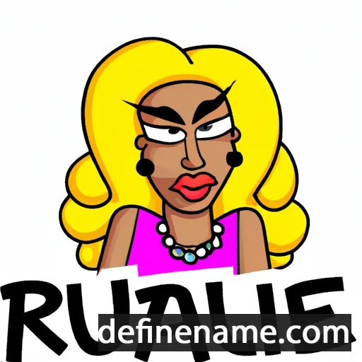 cartoon of the name Rupaul