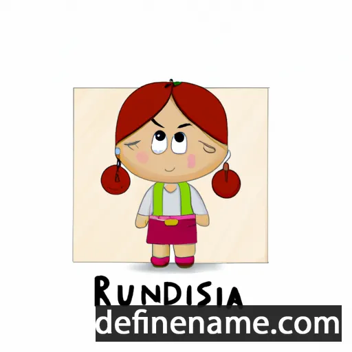 cartoon of the name Rusdiana