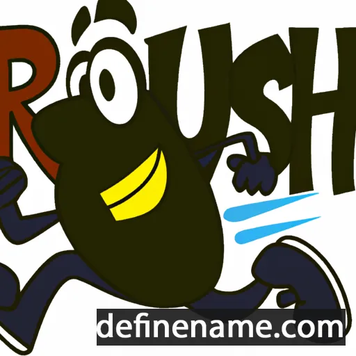 cartoon of the name Rush